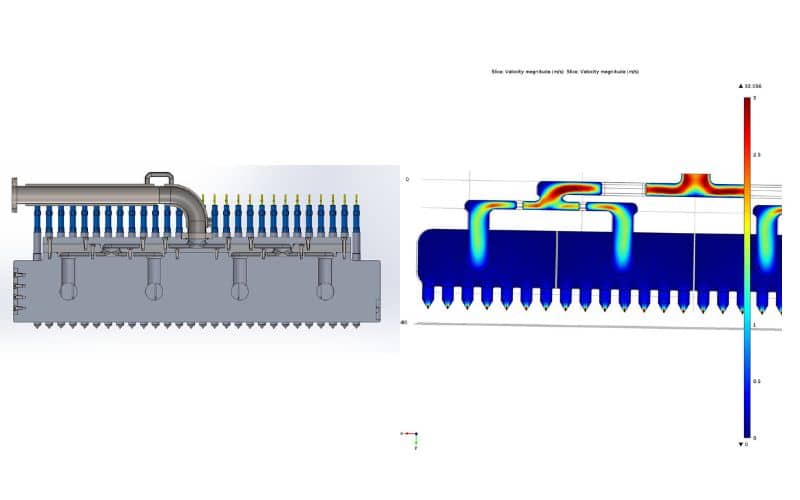 simulazione realizzata con COMSOL Multiphysics®