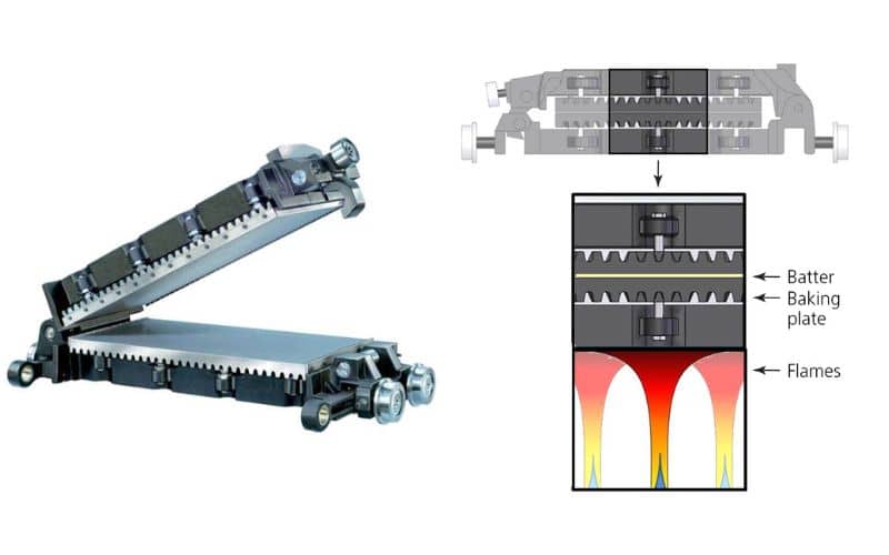 Due piastre di cottura per wafer, Nestlé, cioccolato,